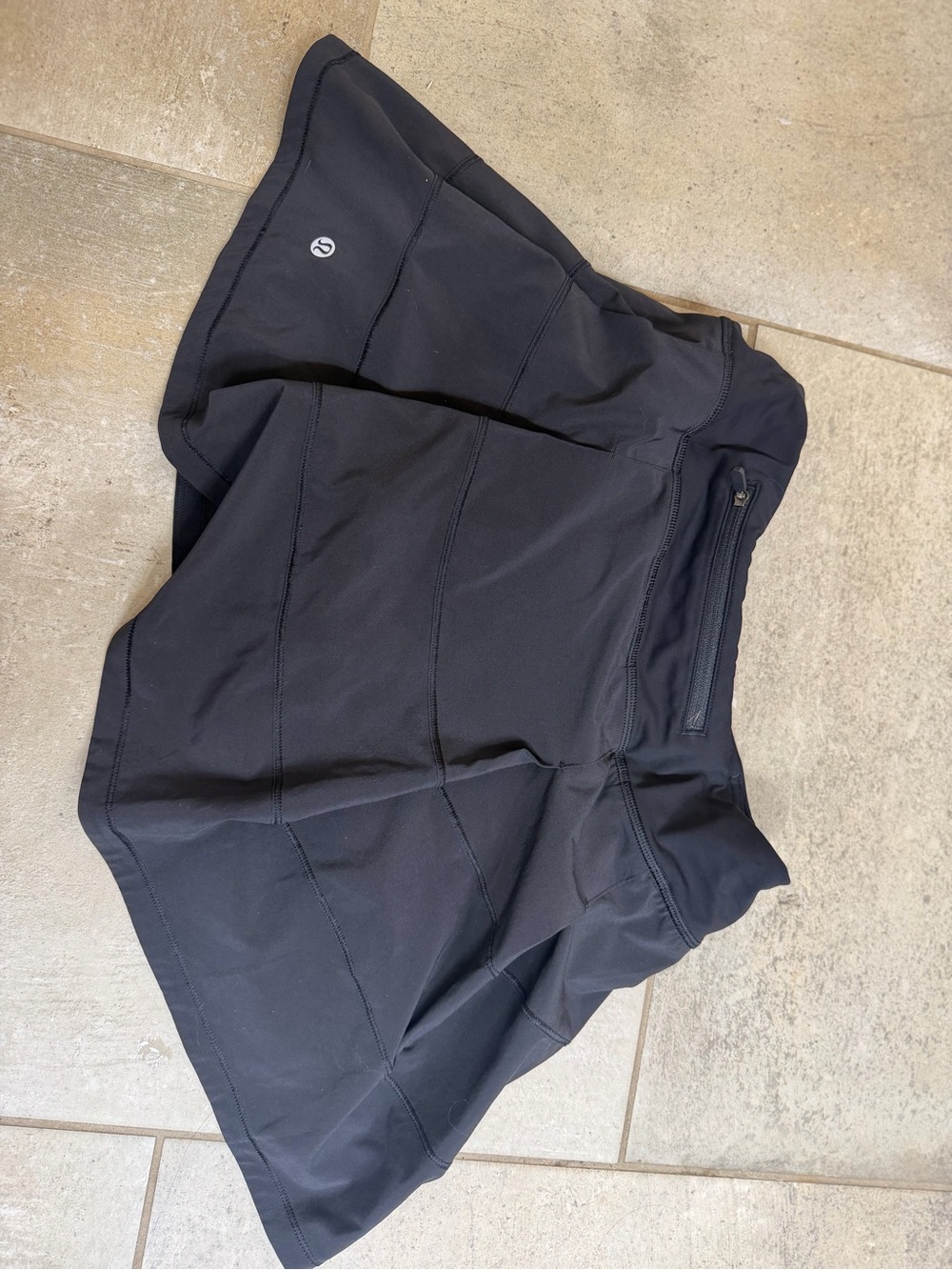 lululemon athletica pace rival mid rise skirt in black size 8 - Picture 5 of 5